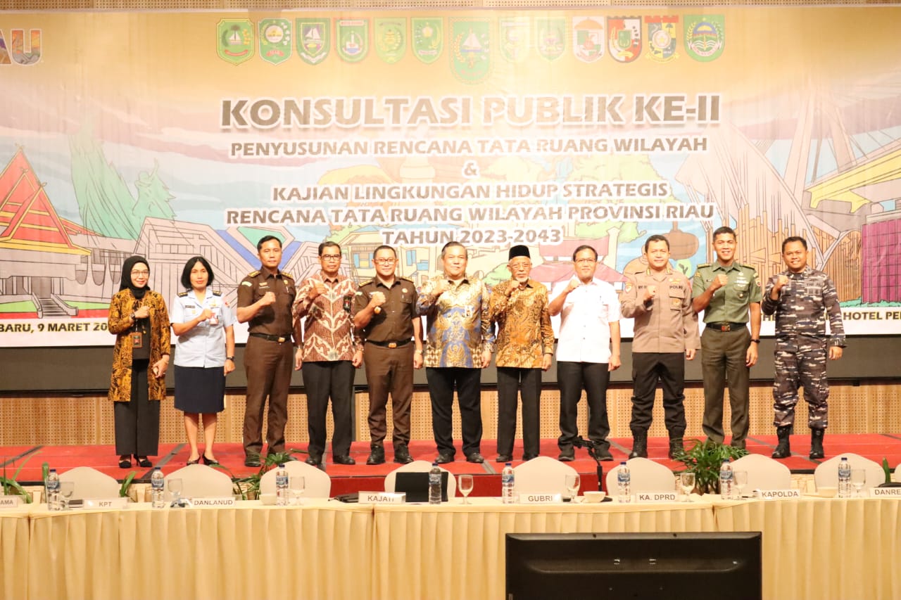 Asintel dan Aspidsus Kejati Wakili Kajati Riau Hadiri Konsultasi Publik Ke II Penyusunan RTRW dan KLHS RTRW Riau 2023 - 2043