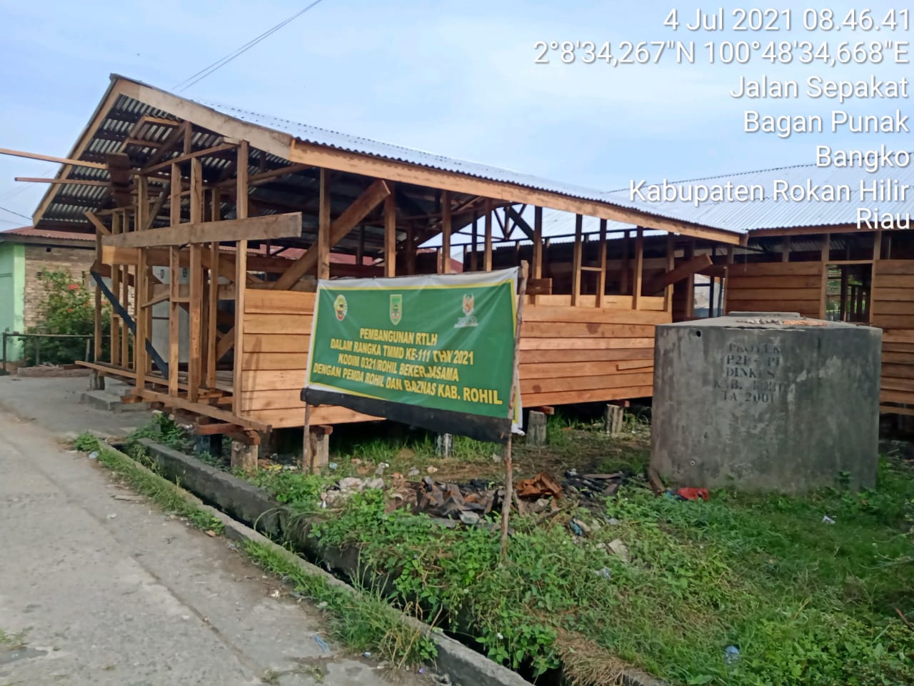 Sasaran Tambahan TMMD, Pembangunan 2 Unit Rumah di Bagansiapiapi Sudah Capai 60 Persen
