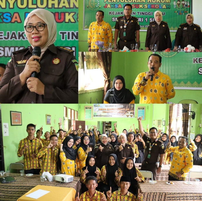 Kejaksaan Tinggi Riau Gelar Penyuluhan Hukum Program Jaksa Masuk Sekolah (JMS) di SMK Negeri 1 Siak