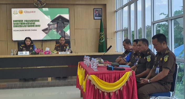 Aswas Kejati Riau Inspeksi Pemantauan di Kejari Dumai