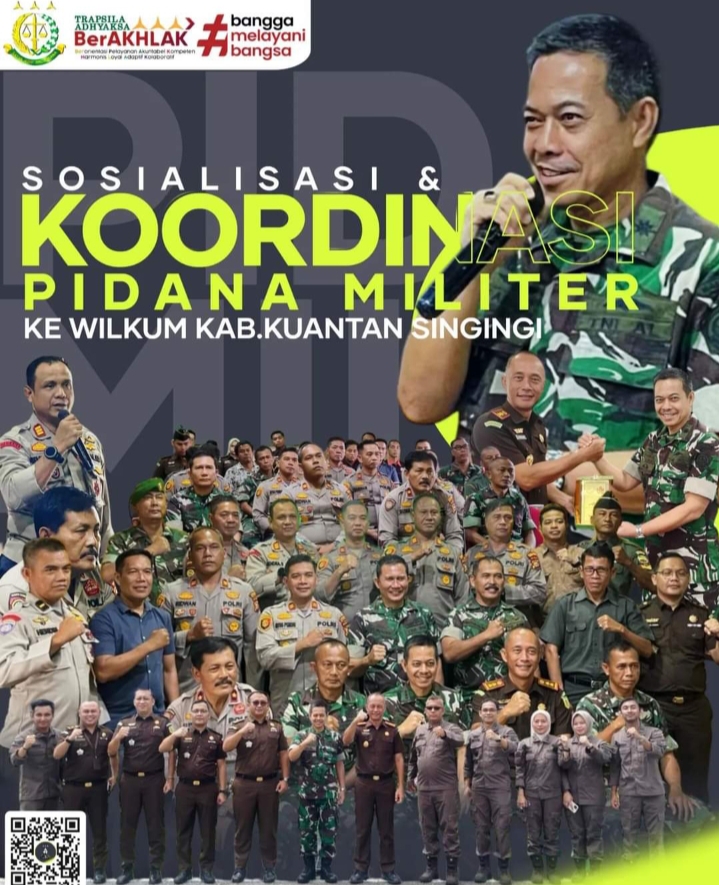 Aspidmil Kejati Riau Sosialisasi Koordinasi Bidang Pidana Militer di Kuantan Singingi