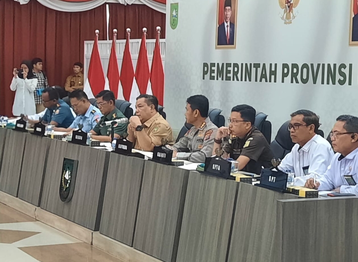 Mewakili Kajati, Korbid DATUN Kejati Riau Hadiri Rapat Koordinasi Forkopimda