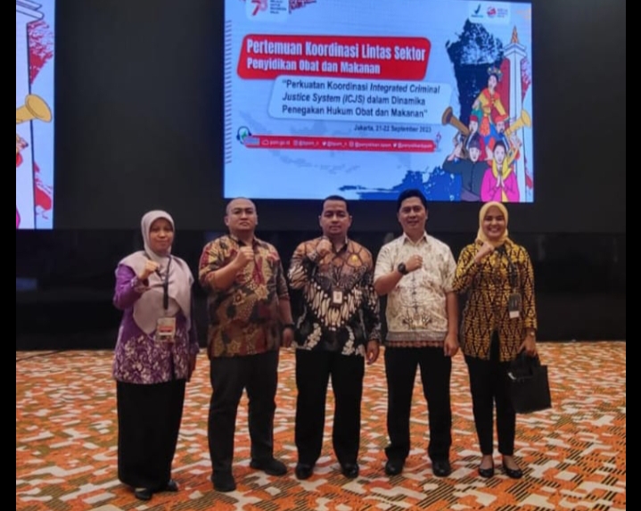 Koordinator bidang Tindak Pidana Umum Kejaksaan Tinggi Riau hadiri kegiatan Pertemuan Koordinasi Lintas Sektor Penyidikan Obat dan Makanan