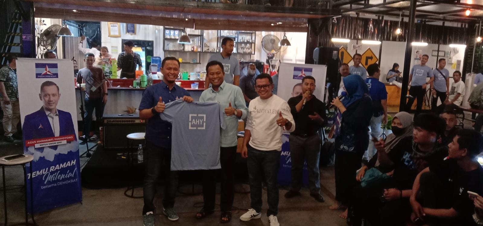 Temu Dengan Kaum Mileneal Rohil:Ketua Demokrat Riau Agung Nugroho Promosikan AHY