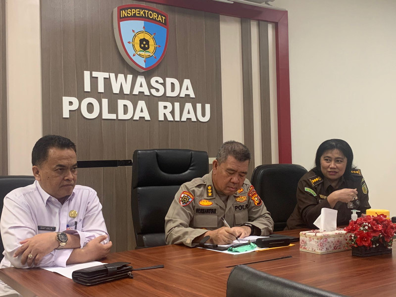 Aswas Kejati Hadiri Rakor Bahas Program Kerja Saber Pungli di Polda Riau