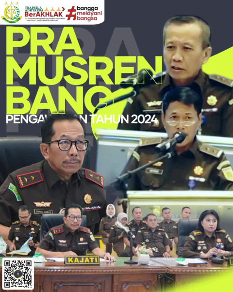 Kepala Kejaksaan Tinggi Riau Ikuti Pelaksanaan Pra Musrenbang Pengawasan Tahun 2024