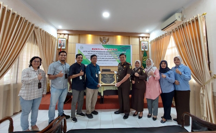 Kajari Pelalawan Terima Kunjungan Kerja BPJS Ketenagakerjaan Wilayah Sumbar- Riau