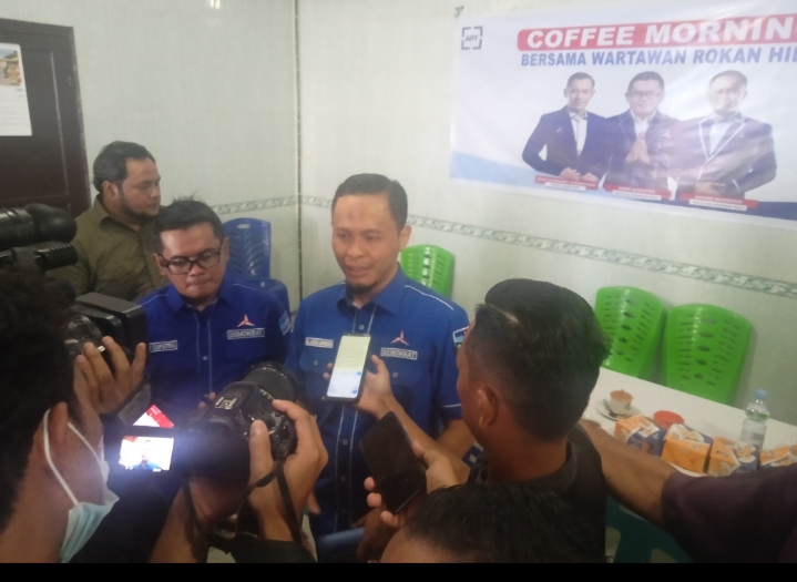 Jalin Komunikasi dan Keakraban, Demokrat Riau dan Rohil Cofee Morning Bersama Wartawan
