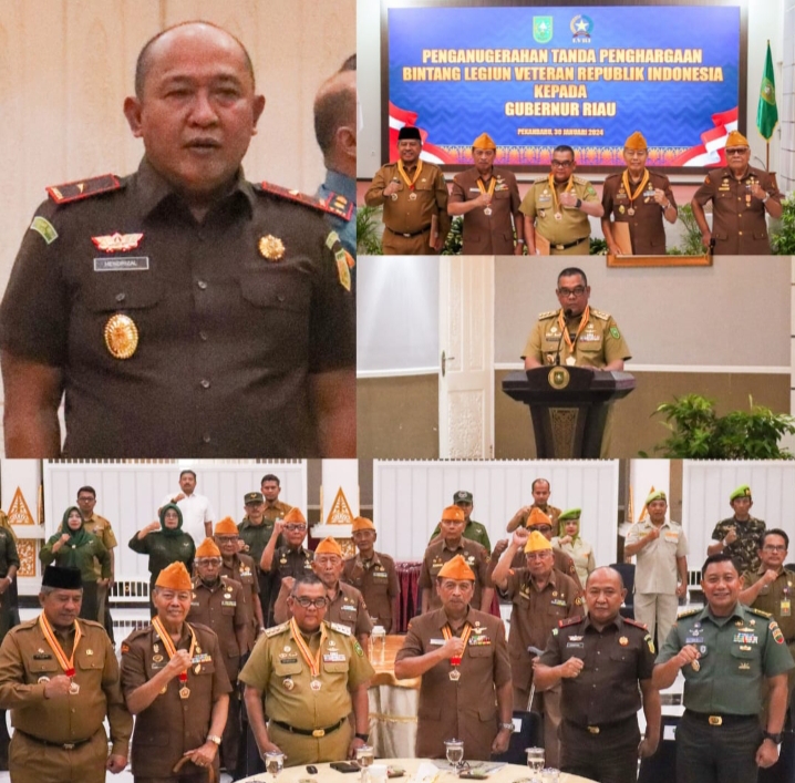 Wakajati Riau Hadiri Penganugerahan Tanda Penghargaan Bintang Legiun Veteran Republik Indonesia