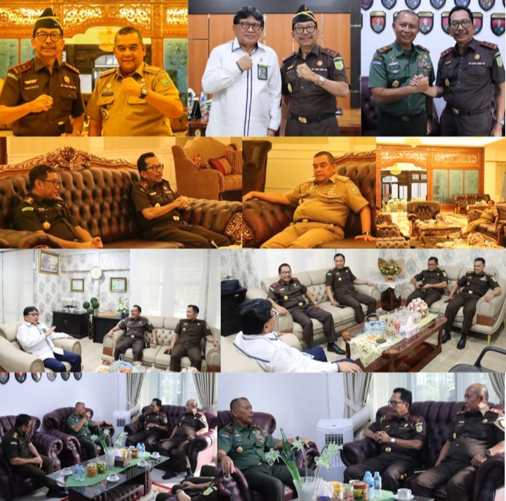 Kajati Riau Kunker Sekaligus Silaturahmi ke Plt Gubri, Ketua Pengadilan Tinggi dan Korem 031/WB