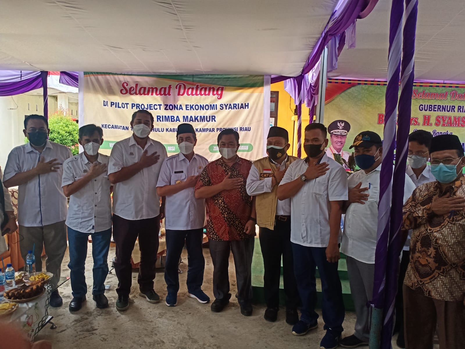 Gubri Syamsuar, Bupati Kampar dan DPD PATRI Riau Kunjungi Pilot Project Zona Ekonomi Syariah Desa Rimba Makmur, Kampar