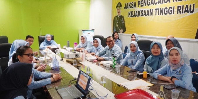 Asdatun Kejati Riau Ikuti Pembukaan Bimtek Operasional CMS Datun Angkatan II Tahun 2022 Secara Virtual